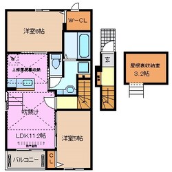 蓮花寺駅 徒歩8分 2階の物件間取画像